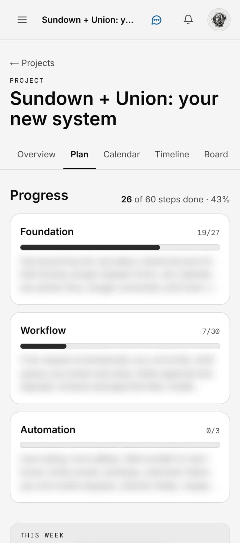 The plan on a phone